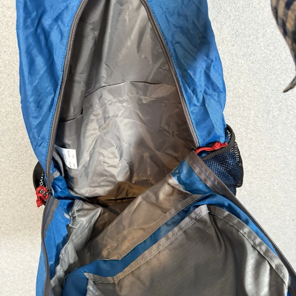 Eddie Bauer Packable Ruck Pack Polyester Utility Sport Backpack Blue Gray 20L